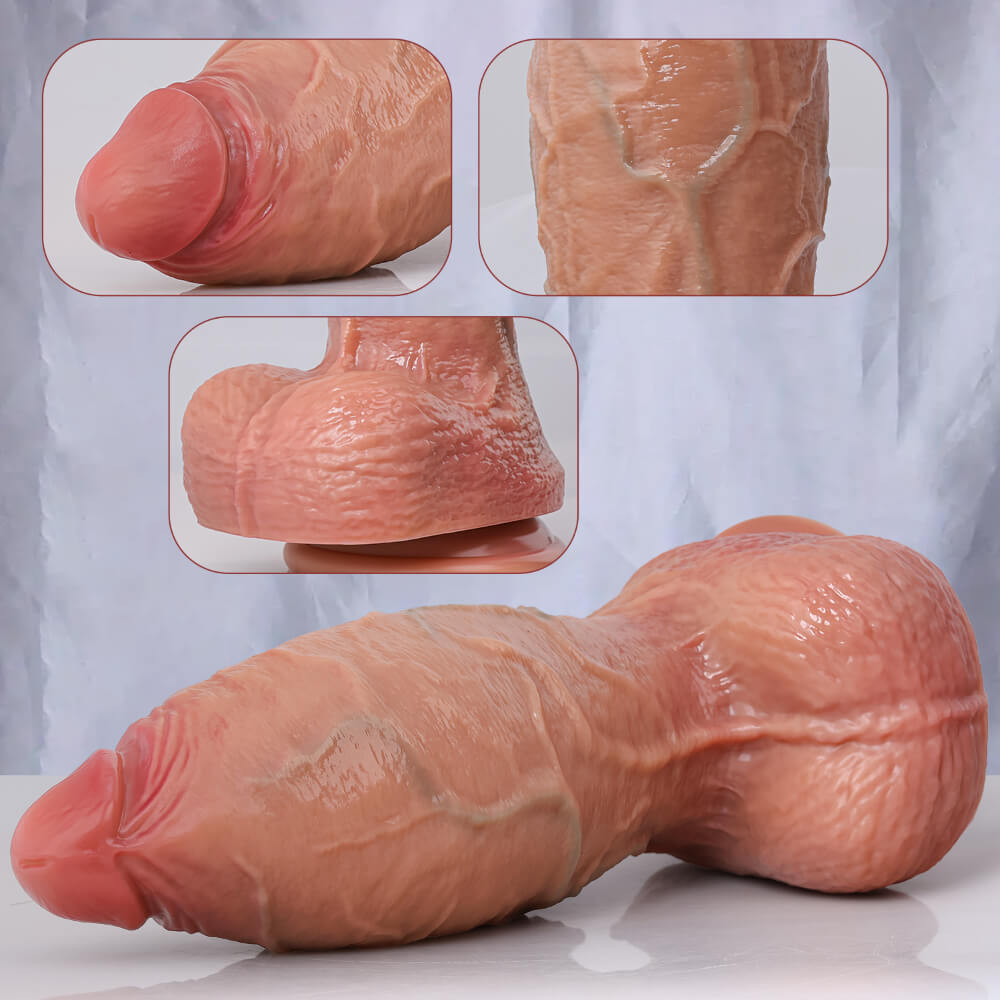New 5 Size Real Skin Texture Dildos - Liquid Silicone Lifelike Dildo