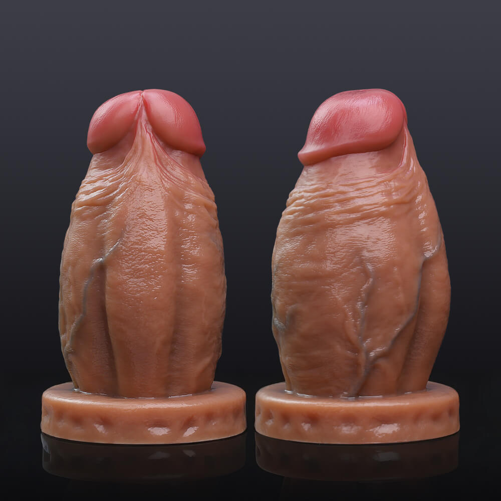 New 6 Size Real Skin Mushrooms Head Dildos - Liquid Silicone Lifelike Dildo
