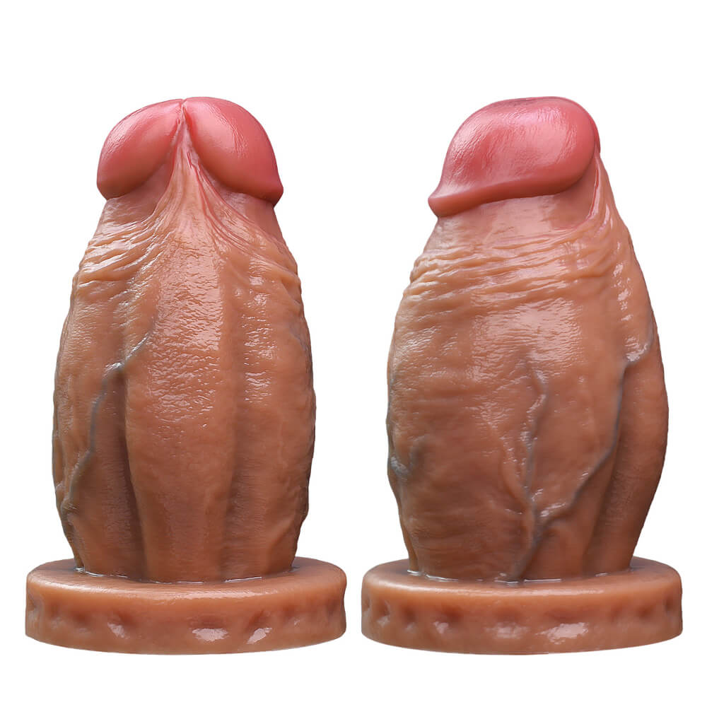 New 6 Size Real Skin Mushrooms Head Dildos - Liquid Silicone Lifelike Dildo