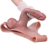 WATCH VIDEO, Hollow Strap on Dildo Unisex Silicone Strapon Hollow Dildo Pants Wearable Penis Sleeve Panties For Men Dick Enlargement