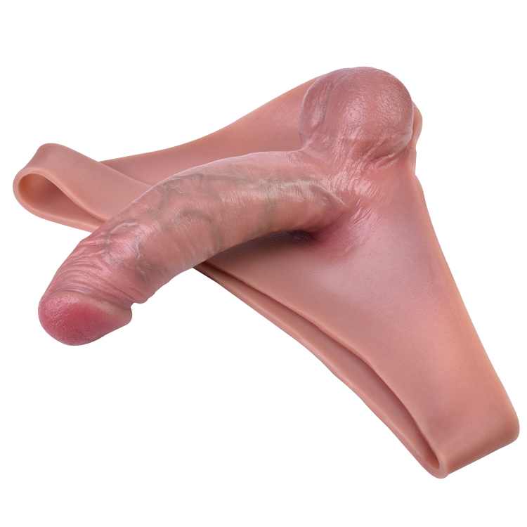 WATCH VIDEO, Hollow Strap on Dildo Unisex Silicone Strapon Hollow Dildo Pants Wearable Penis Sleeve Panties For Men Dick Enlargement