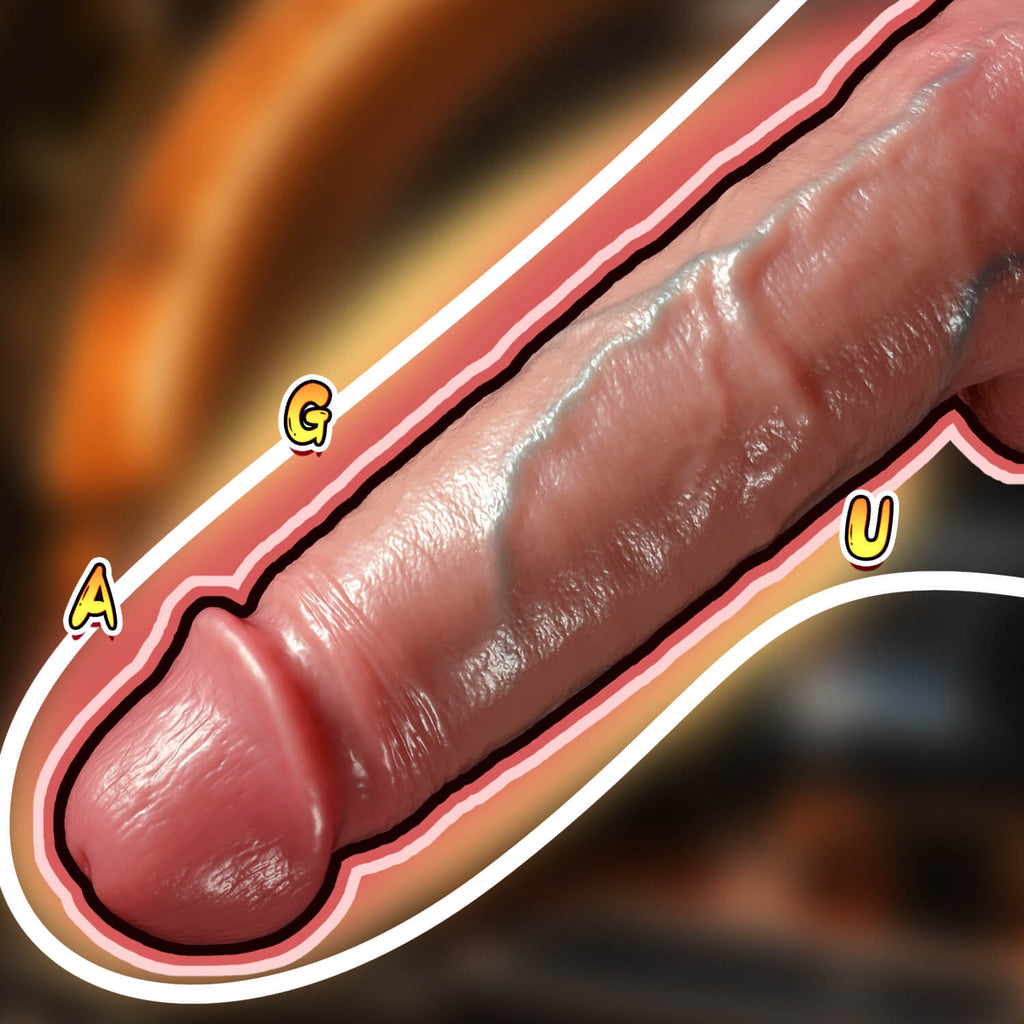 10 Inch Ejaculating - Squirting - Movable Foreskin Dildo (Harness Optional)