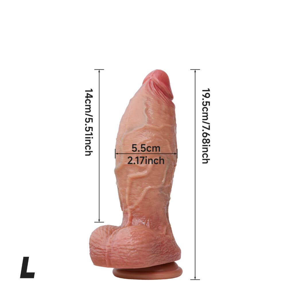 New 5 Size Real Skin Texture Dildos - Liquid Silicone Lifelike Dildo