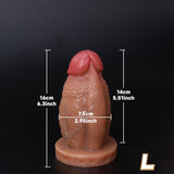 New 6 Size Real Skin Mushrooms Head Dildos - Liquid Silicone Lifelike Dildo