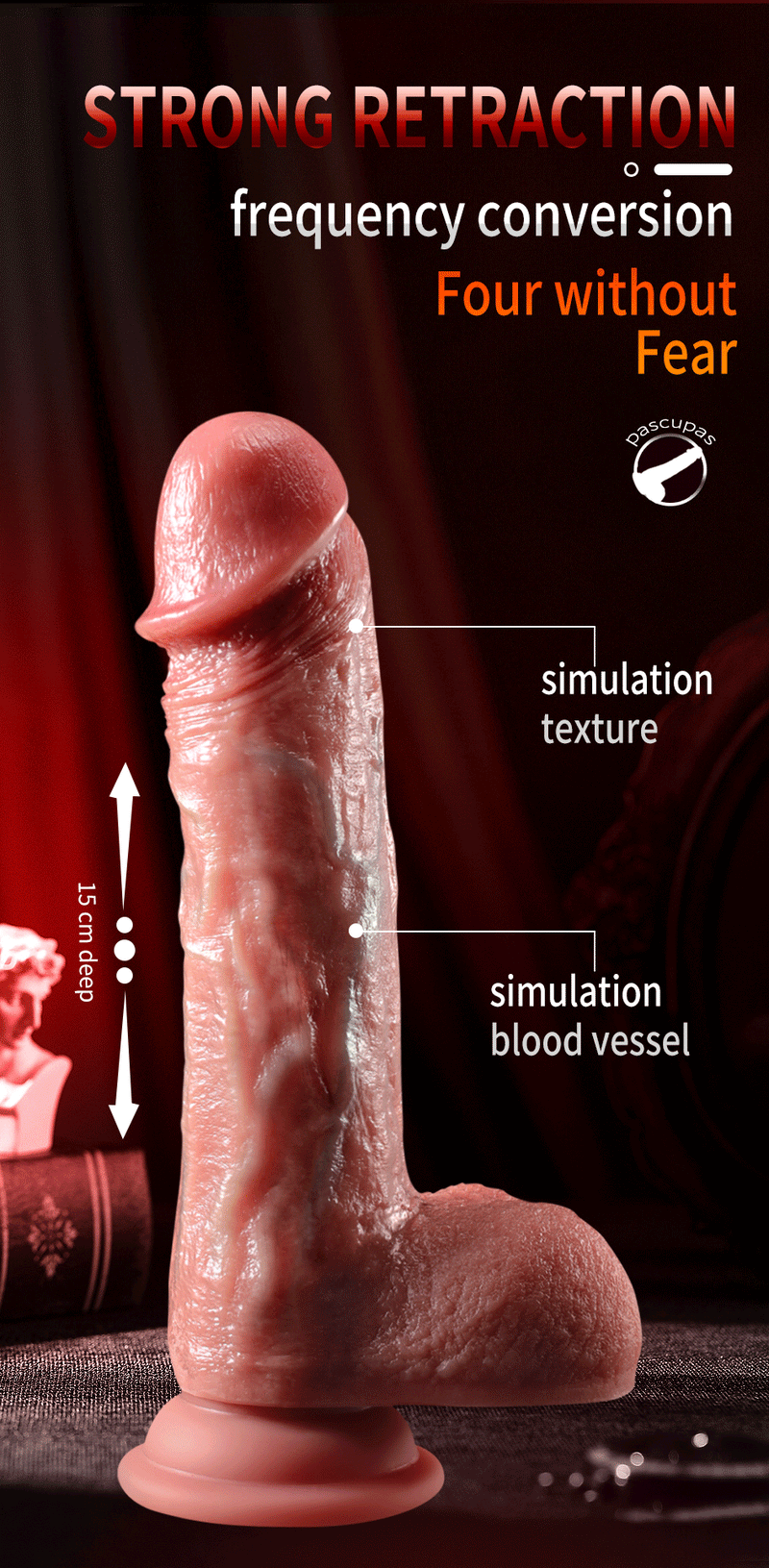 WATCH VIDEO 4 in 1 Vibrating Thrusting Realistic Penis Dildo with Remote Control Harness Optional