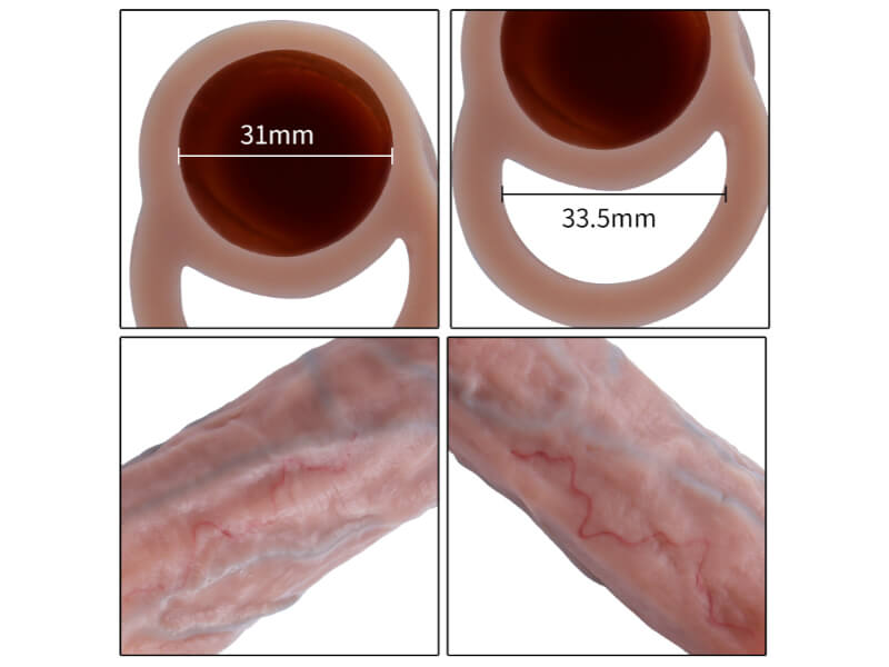 3 Size Realistic Penis Sleeve Penis Extender