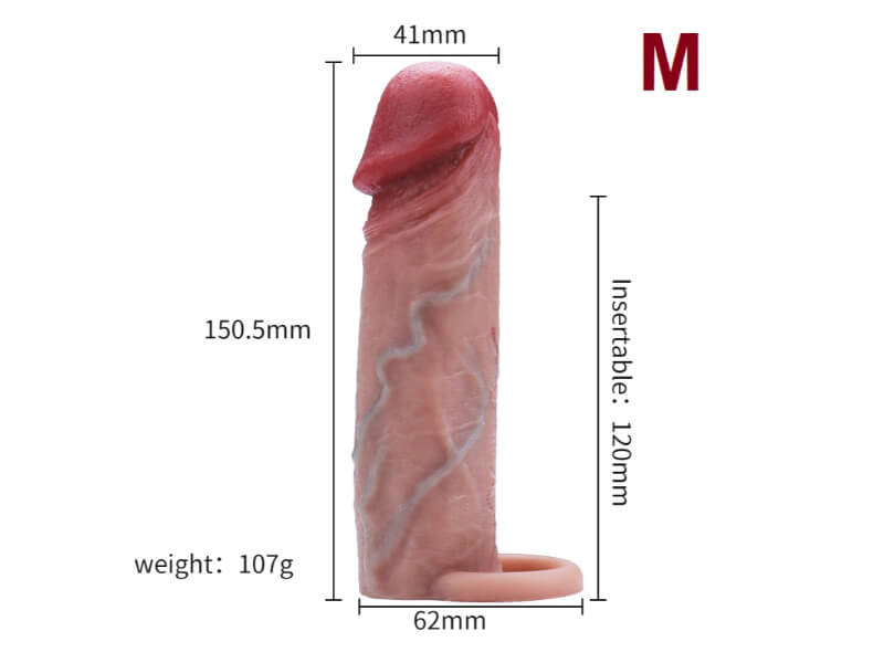 3 Size Realistic Penis Sleeve Penis Extender