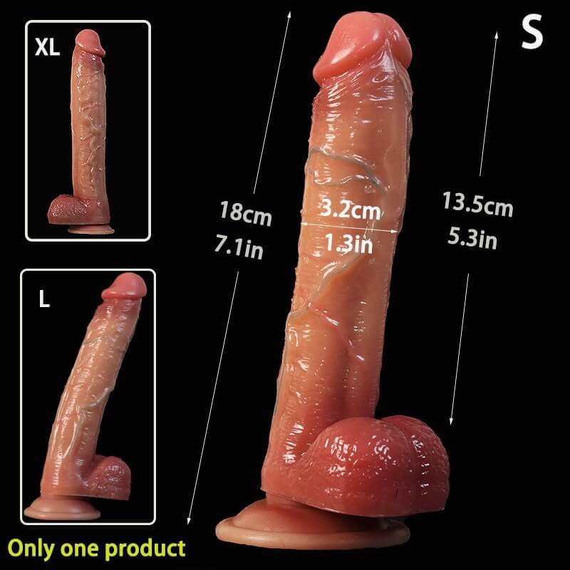 WATCH VIDEOS -  3 Size Lifelike Real Skin Dildos Choose From