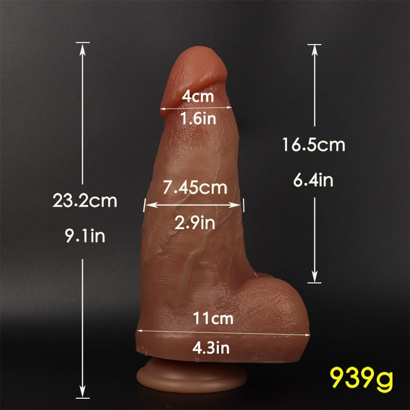 WATCH VIDEOS  -   9 Inch Thick - Realistic Texture Dildo