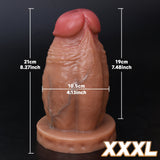 New 6 Size Real Skin Mushrooms Head Dildos - Liquid Silicone Lifelike Dildo