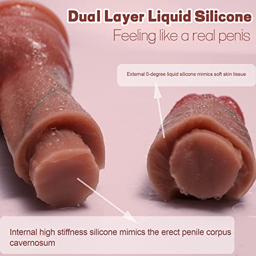 2023 New Realistic Dildos Feels Like Skin, 10.5 Inch Soft Liquid Silicone Dildo