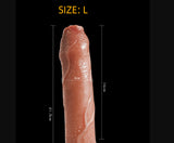 8 Inch Foreskin Skin UNCIRCUMCISED Super Realistic Dildo (Harness Optional)