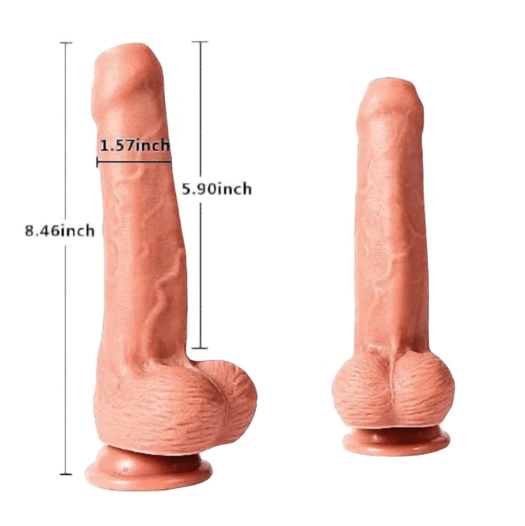 8 Inch Foreskin Skin UNCIRCUMCISED Super Realistic Dildo (Harness Optional)
