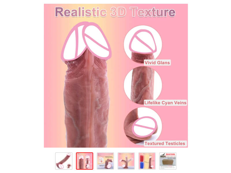 2023 New Realistic Dildos Feels Like Skin, 8.5 Inch Soft Liquid Silicone Dildo Harness Optional