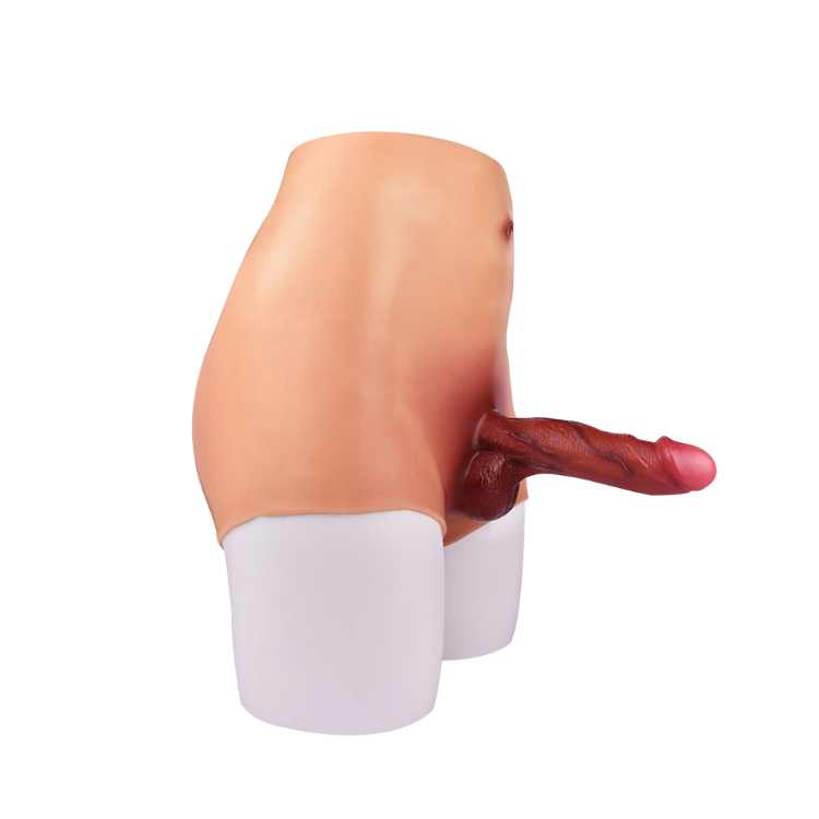WATCH VIDEO  6.8 inches Soft Realistic Strap on Dildo Solid Silicone Penis Wear Pants Lesbian (USA PRICE)