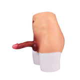 WATCH VIDEO  6.8 inches Soft Realistic Strap on Dildo Solid Silicone Penis Wear Pants Lesbian (USA PRICE)