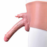 WATCH VIDEO, Hollow Tongue Design Realistic Unisex Pants Flexible G-Spot Hollow Dildos Dick With Underpants Silicone Sex Toys