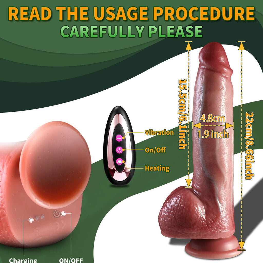 Vibrating Realistic Penis Dildo with Remote Control Harness Optional (USA PRICE)