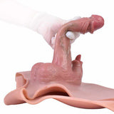 WATCH VIDEO, Hollow Tongue Design Realistic Unisex Pants Flexible G-Spot Hollow Dildos Dick With Underpants Silicone Sex Toys