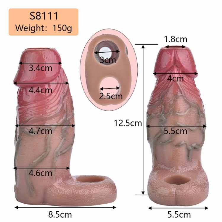 WATCH VIDEO  Penis Sleeve- S8111 (Skin) (USA PRICE)