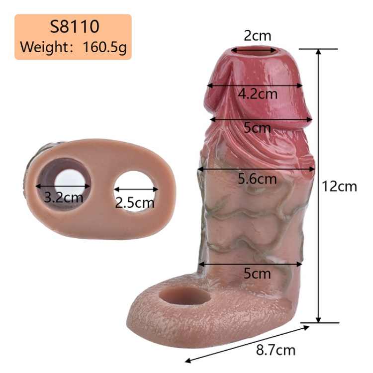 WATCH VIDEO  Penis Sleeve- Model S8110 (Skin) (USA PRICE)