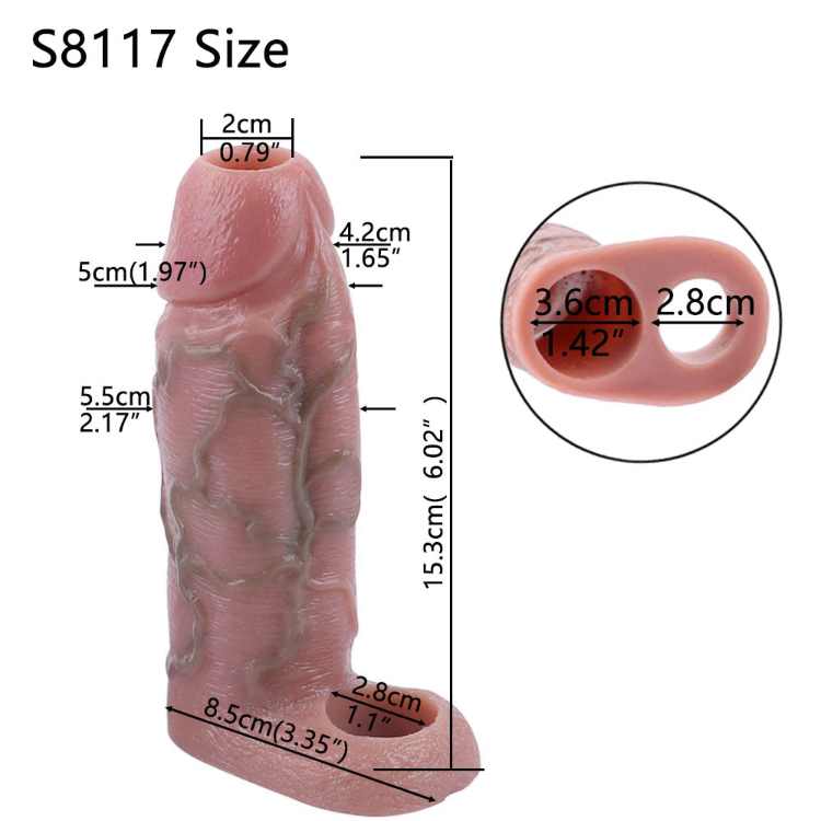 WATCH VIDEO  Penis Sleeve Penis Extension - Model S8117 (USA PRICE)