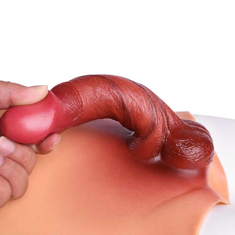 WATCH VIDEO  6.8 inches Soft Realistic Strap on Dildo Solid Silicone Penis Wear Pants Lesbian (USA PRICE)