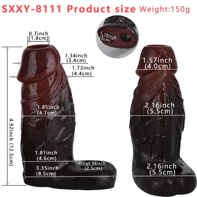 WATCH VIDEO Black Penis Sleeve- S8111 (Black) (USA PRICE)