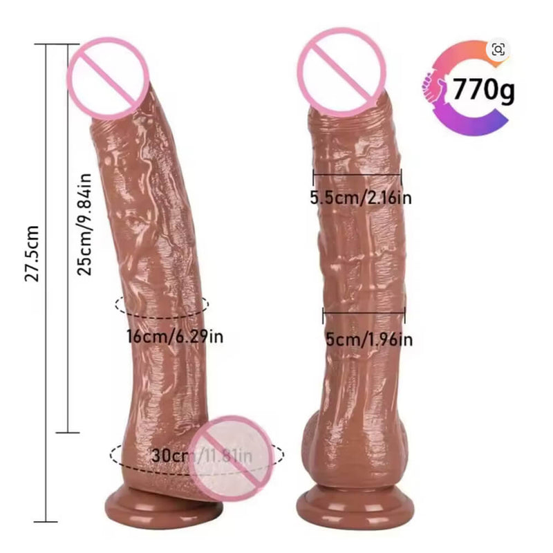 WATCH VIDEO, 3 Color 10 Inch Realistic Dildo Harness Optional
