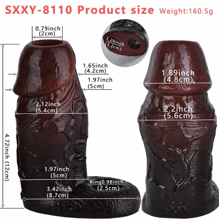 WATCH VIDEO Black Penis Sleeve- S8110 (Black) (USA PRICE)