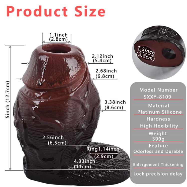 WATCH VIDEO Black Penis Sleeve- S8109 (Black) (USA PRICE)