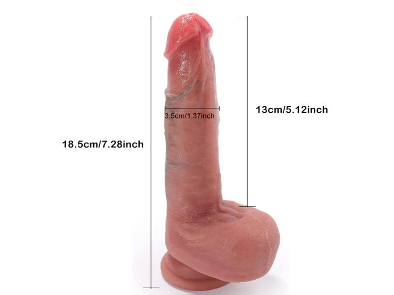Soft Liquid Silicone Dildo, Realistic Dildos Feels Like Skin, 7.3 Inch Dildo