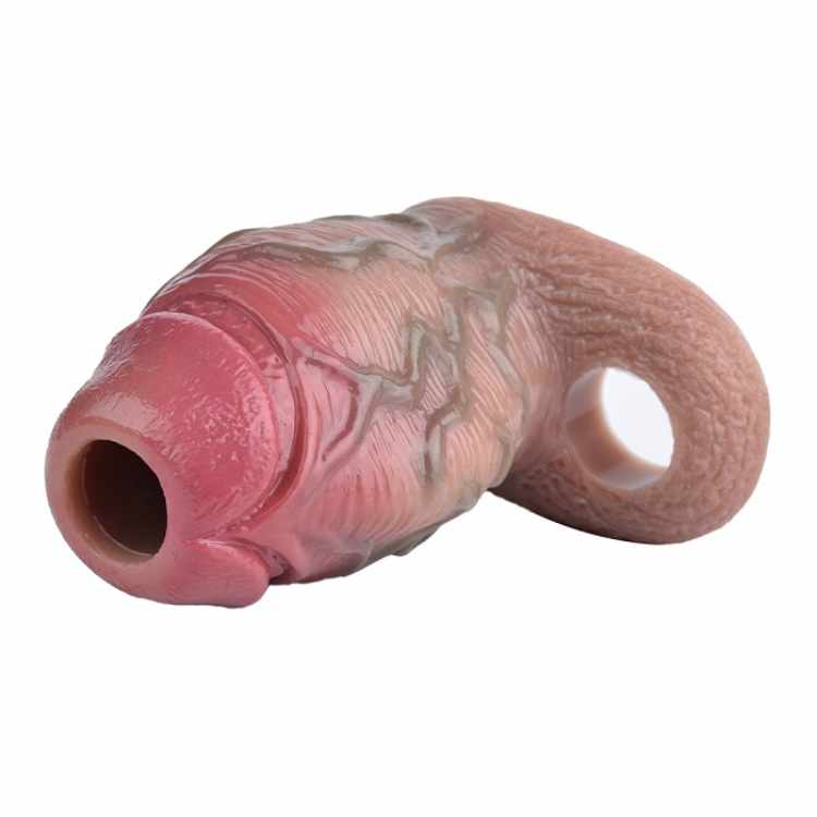 WATCH VIDEO  Thick Size Penis Sleeve- S8109 (Skin) (USA PRICE)