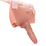WATCH VIDEO - Hollow Strap on Dildo Silicone Penis Sleeve Pants Wearable Dildo for Men Extender Enlargement Adult Sex Toys (USA PRICE)