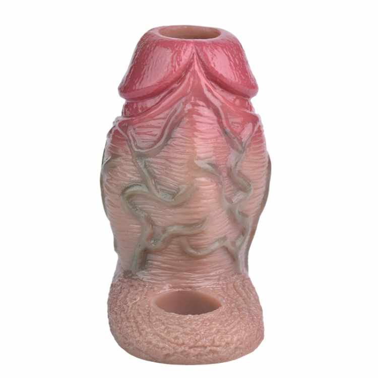 WATCH VIDEO  Thick Size Penis Sleeve- S8109 (Skin) (USA PRICE)