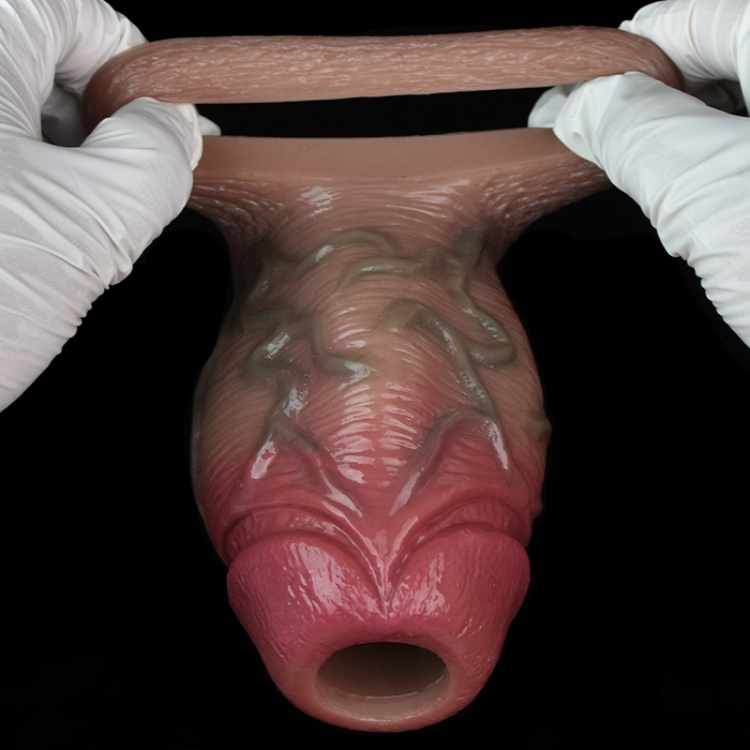 WATCH VIDEO  Thick Size Penis Sleeve- S8109 (Skin) (USA PRICE)