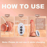 Thrusting Dildo Vibrating Realistic Penis Dildo Dildo with Remote Control Harness Optional (USA PRICE)