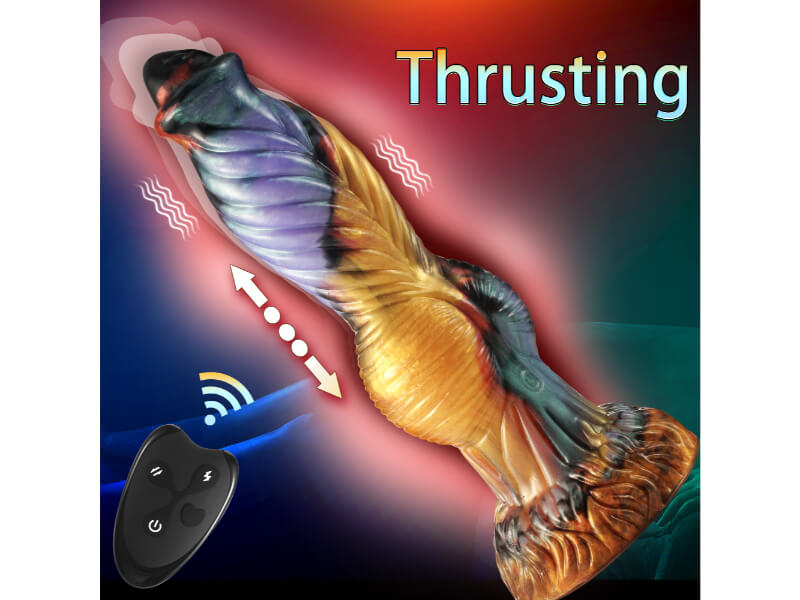 WATCH VIDEO, 10 inch Vibrating Dildo Thrusting Dildo Vibrating Realistic Huge Dildo