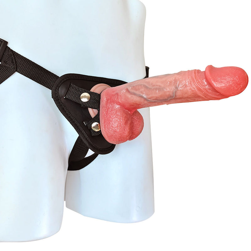8.5 Inch Soft Liquid Silicone Dildo  ( Harness Optional )