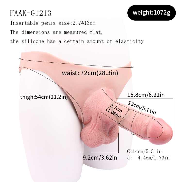 WATCH VIDEO - Hollow Strap on Penis - Model G1213