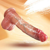 WATCH VIDEO - Sliding Foreskin Super Skin Realistic Dildo Harness Optional (Fast Free Shipping)