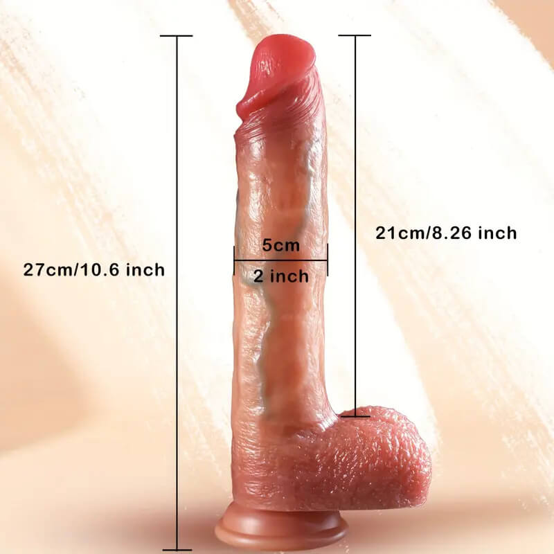 WATCH VIDEO - Sliding Foreskin Super Skin Realistic Dildo Harness Optional (Fast Free Shipping)