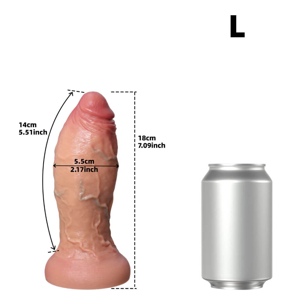 New 5 Size Real Skin Texture Dildos - Liquid Silicone Lifelike Dildo