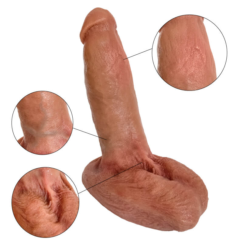 WATCH VIDEO Real Skin Realistic Lifelike Dildo - Original Suction Cup