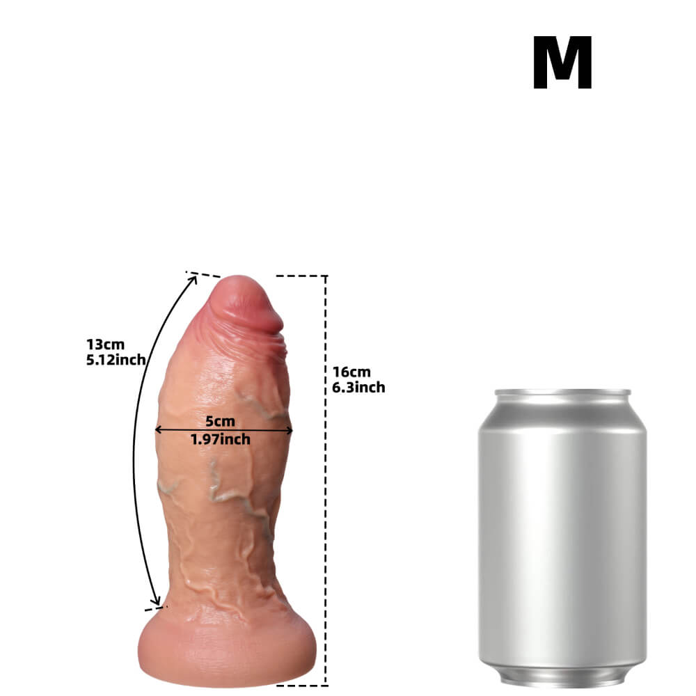 New 5 Size Real Skin Texture Dildos - Liquid Silicone Lifelike Dildo