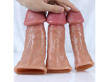 WATCH VIDEO, 5 Size Size Realistic Penis Sleeve Penis Extender Beige Color
