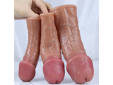 WATCH VIDEO, 5 Size Size Realistic Penis Sleeve Penis Extender Beige Color