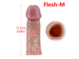 WATCH VIDEO, 5 Size Size Realistic Penis Sleeve Penis Extender Beige Color