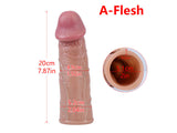 WATCH VIDEO, 5 Size Size Realistic Penis Sleeve Penis Extender Beige Color