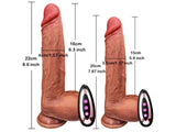 WATCH VIDEO 3 in 1 Vibrating Thrusting Realistic Penis Dildo with Remote Control